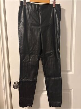 H&M Black Faux Leather Women's Pants